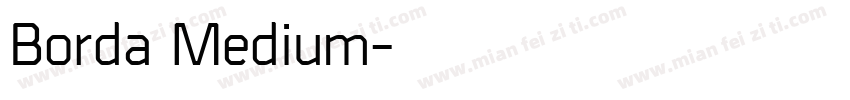 Borda Medium字体转换
